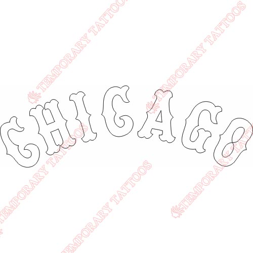 Chicago White Sox Customize Temporary Tattoos Stickers NO.1511